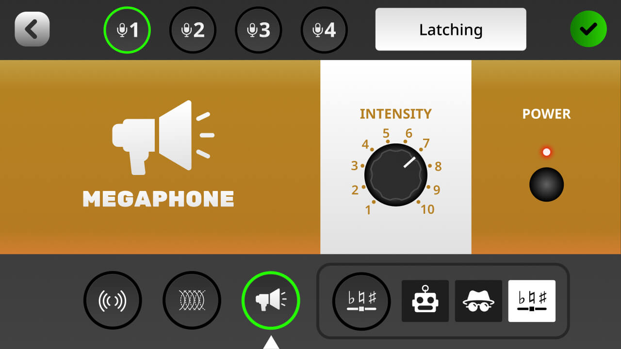 RØDECaster Pro II megaphone setup screen