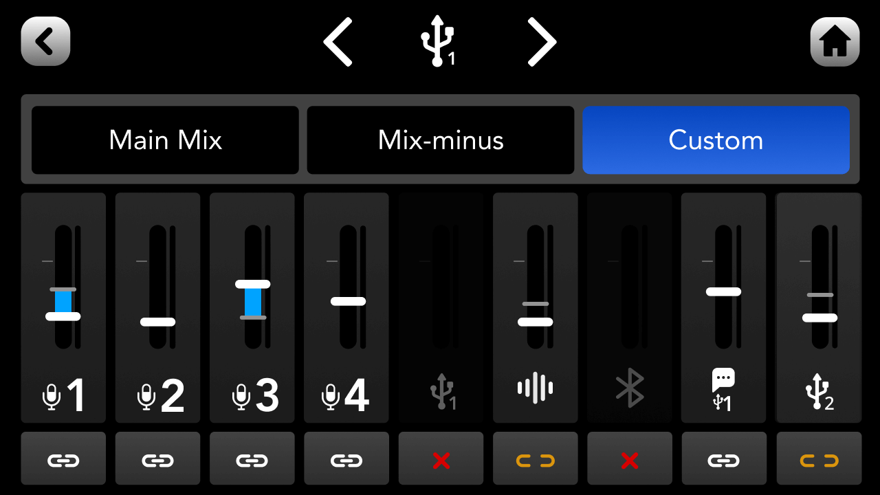 RØDECaster Pro II custom sub-mix screen