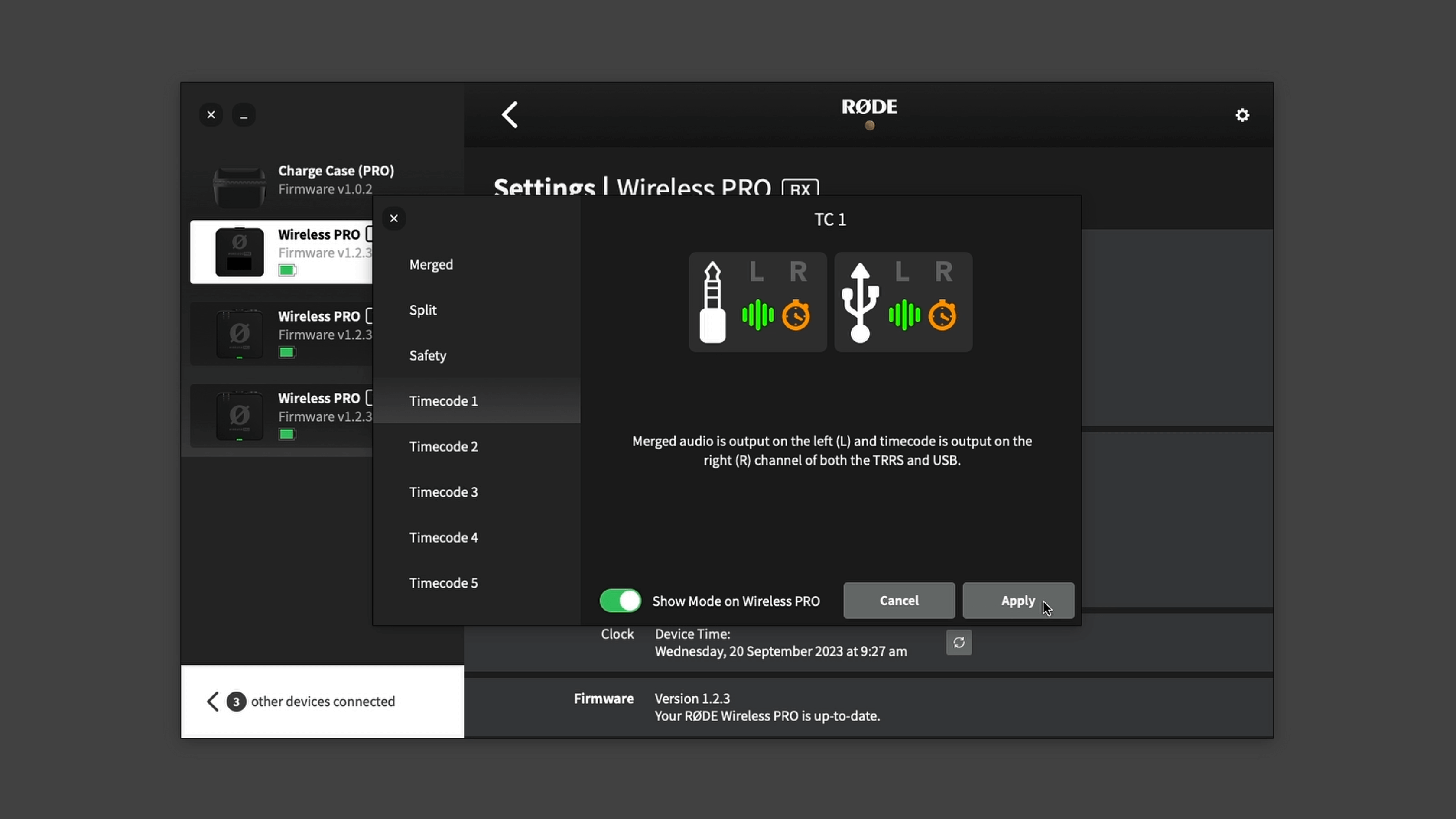 Sony FX3 - RØDE Central