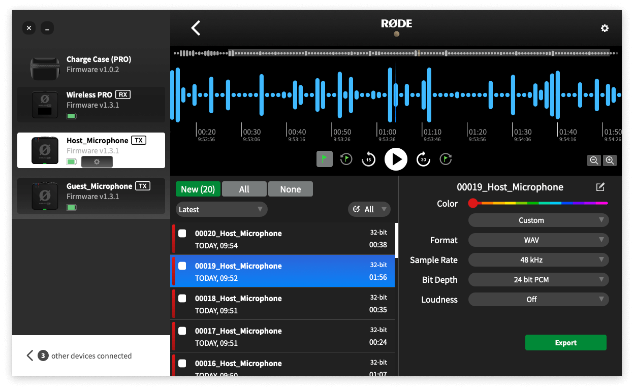 Renaming Wireless PRO transmitters in RØDE Central